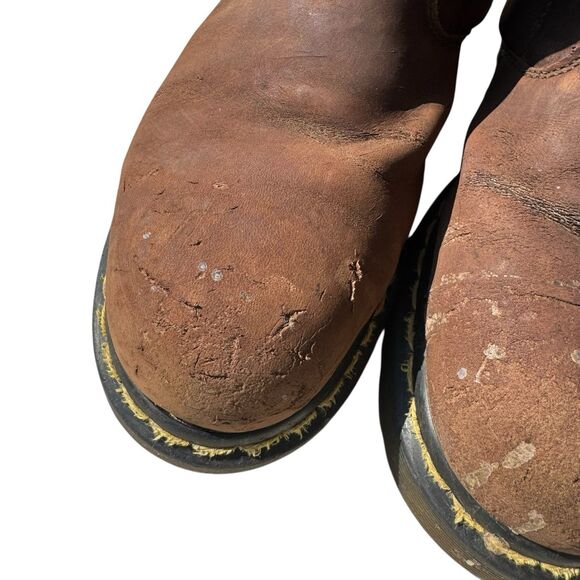 Dr Martens Icon Steel Toe Work Boots Brown Leather M9 L10 Industrial Anti Static - Picture 10 of 16